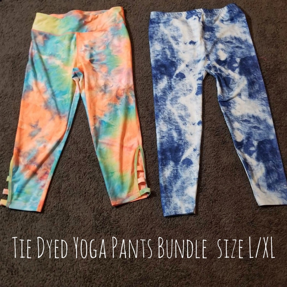Tie Dyed Yoga Pants Bundle Size L/XL